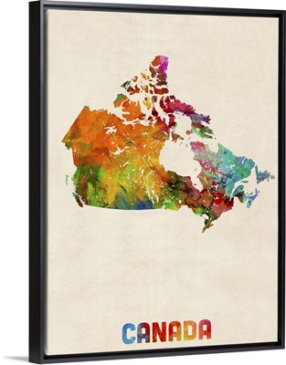 Canada Watercolor Map