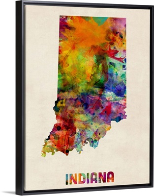Indiana Watercolor Map