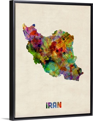 Iran Watercolor Map