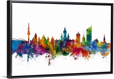 Leipzig Germany Skyline