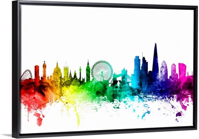 London England Skyline, Rainbow