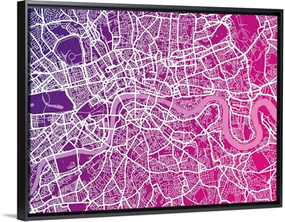 London England Street Map Art Print Blend