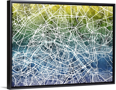 Paris France City Street Map