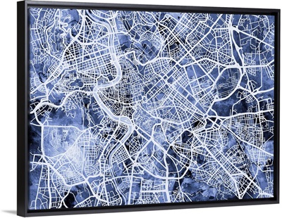 Rome Italy City Street Map