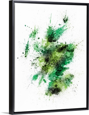 Scotland Paint Splashes Map