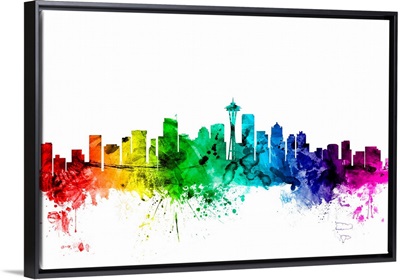 Seattle Washington Skyline, Rainbow