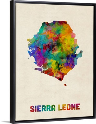 Sierra Leone Watercolor Map