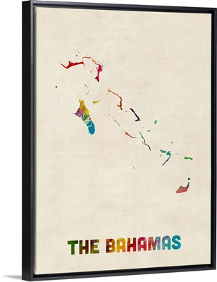 The Bahamas Watercolor Map