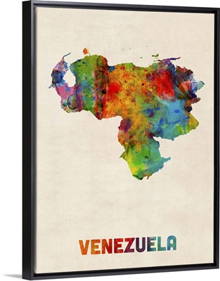 Venezuela Watercolor Map