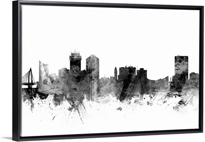 Wichita Kansas Skyline, Black and White