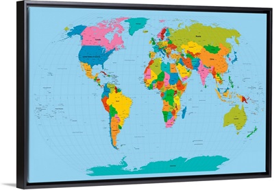 World Map Bright
