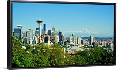 Usa, Washington State, Seattle: Queen Anne, Downtown view from Kerry Park