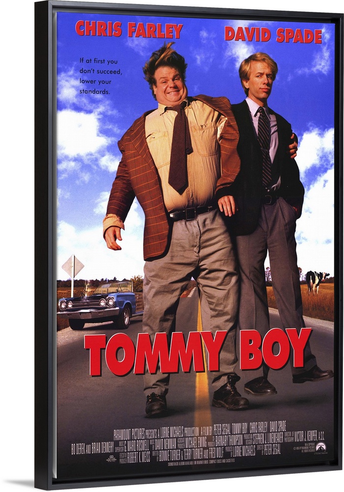 Not-too-bright rich kid Tommy (Farley) teams up with snide, officious accountant Richard (Spade) to save the family auto p...