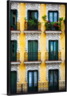 Colorful Balconies In Madrid, Spain