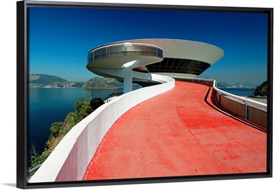 Low Angle View of the  the Contemporary Art Museum, Niteroi, Brazil