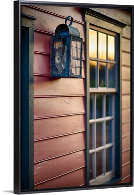 Old Lantern and Window in Sunset Glow