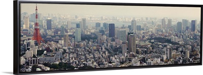 Aerial view of a city, Mori Tower, Roppongi Hills, Tokyo Prefecture, Japan