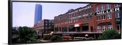 Bricktown Mercantile building along the Bricktown Canal, Oklahoma City, Oklahoma