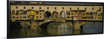 Bridge across a river, Ponte Vecchio, Arno River, Florence, Tuscany, Italy