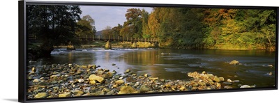 Bridge across a river River Wharfe Bolton Abbey Wharfedale North Yorkshire England