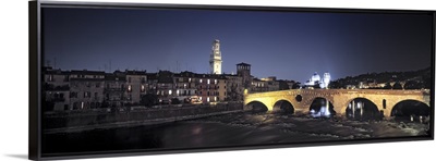 Bridge over a river, Pietra Bridge, Ponte Di Pietra, Verona, Italy