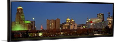 Buffalo, Skyline at Dusk, New York