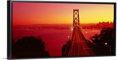 California, San Francisco, Bay Bridge, night