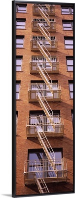 Fire escape ladders of a building, San Francisco, California