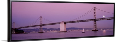 Full Moon Bay Bridge San Francisco CA