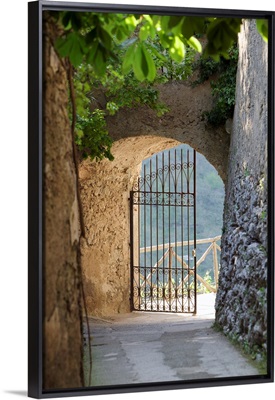 Gate of a villa, Ravello, Salerno, Campania, Italy