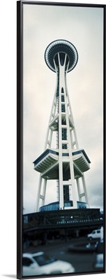 Low angle view of a tower, Space Needle, Seattle Center, Queen Anne Hill, Seattle, Washington State,