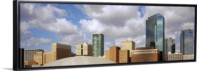 Low angle view of skyscrapers, Fort Worth, Texas