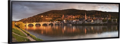 Old town at the waterfront, Karl Theodor Bridge, Germany