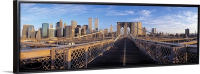 Pedestrian Walkway Brooklyn Bridge New York NY