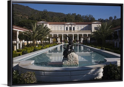 Pond in an art museum, Getty Villa Museum, Pacific Palisades, Los Angeles, California