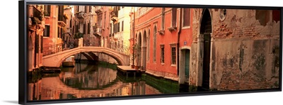 Reflection of buildings in water, Venice, Italy