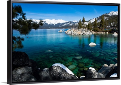 Rocks in a lake, Lake Tahoe, California