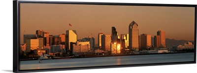 San Diego skyline at sunset, California