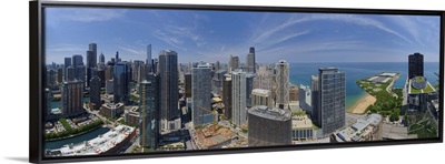 Skylines at the waterfront, Chicago, Cook County, Illinois