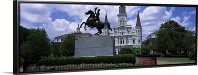 St Louis Cathedral & Statue Andrew Jackson New Orleans LA