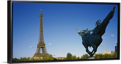Statue Eiffel Tower Paris France