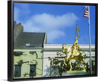 Statue in front of a building, Joan of Arc statue, New Orleans, Louisiana