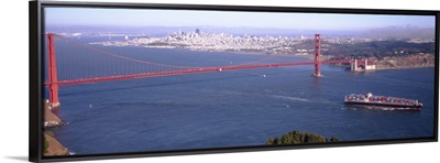 Suspension bridge across the sea, Golden Gate Bridge, San Francisco, Marin County, California