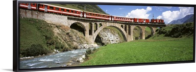 Switzerland, Andermatt, railroad bridge