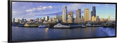 This is the skyline and harbor of Seattle, Washington