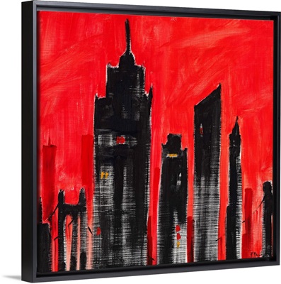 Cityscape Red