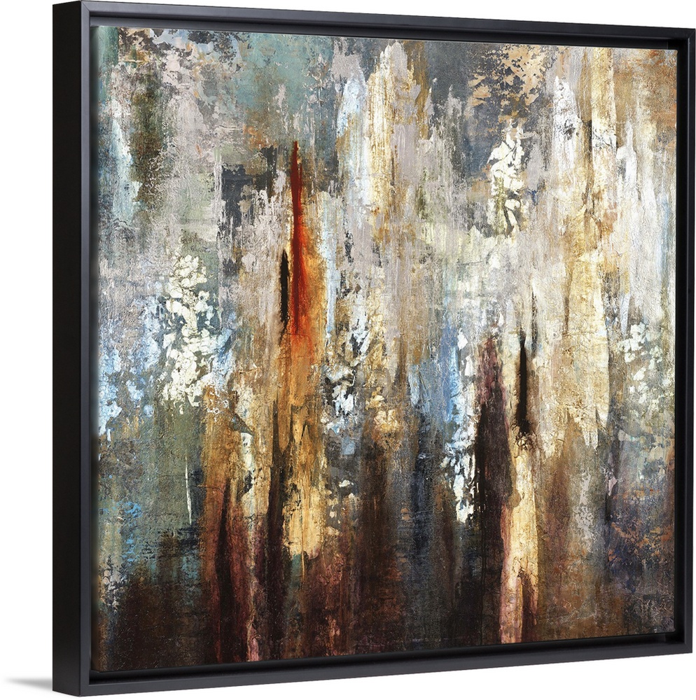 Contemporary abstract painting using earthy tones.