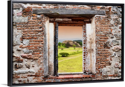 Mayan Temple of Monte Alban at Sunset