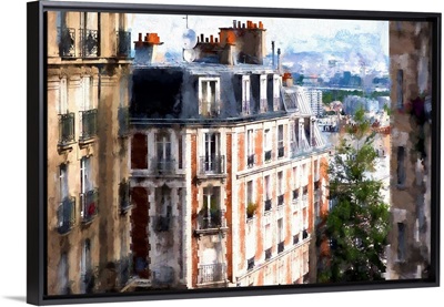 Montmartre Buildings, Paris Painting Series