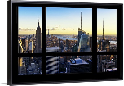 New York at Sunset - View from the Window
